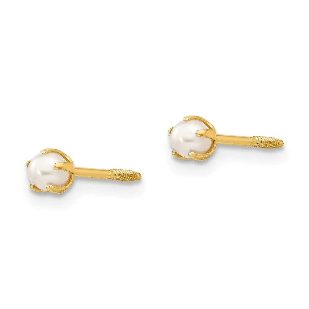 Madi K Kid's 14k  Reversible FW Cultured Pearl & Bead Earrings