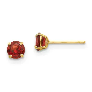 Madi K Kid's 14k  Round Garnet 4mm Post Earrings