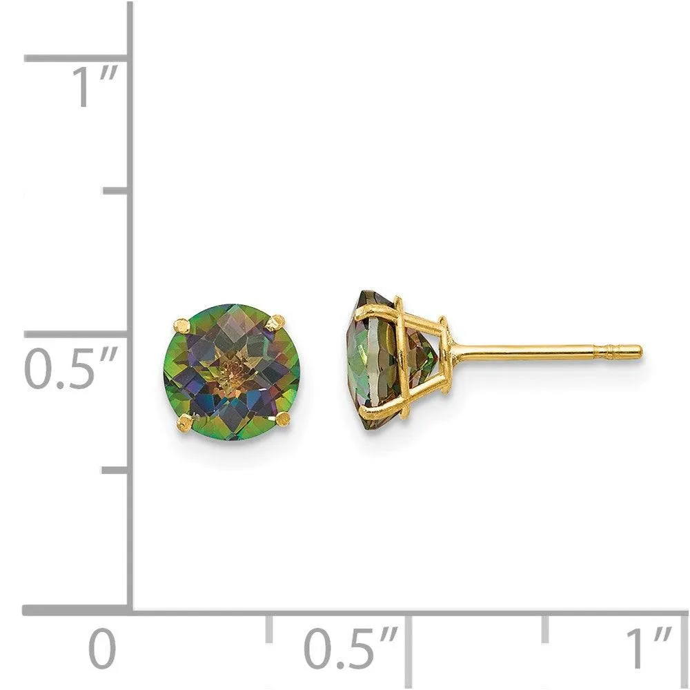 Madi K Kid's 14k  Round Mystic Topaz 6mm Post Earrings