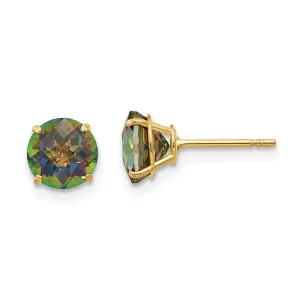 Madi K Kid's 14k  Round Mystic Topaz 6mm Post Earrings