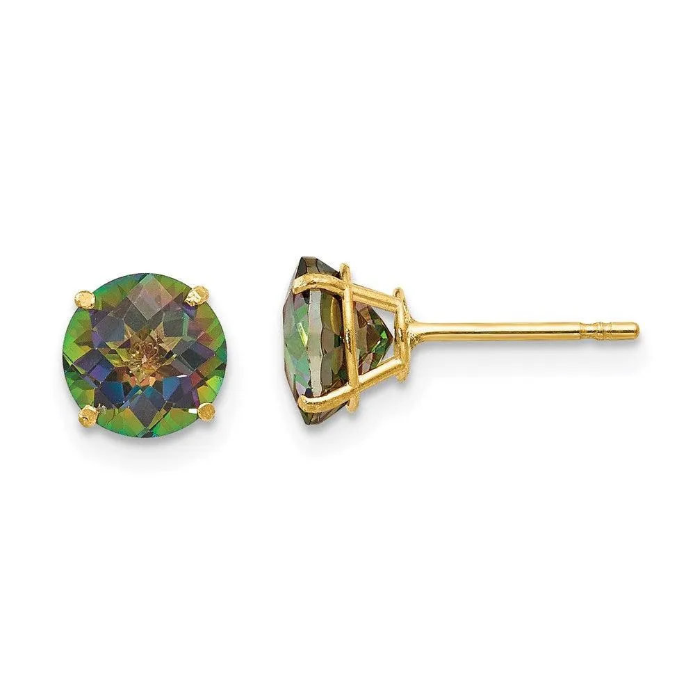 Madi K Kid's 14k  Round Mystic Topaz 6mm Post Earrings