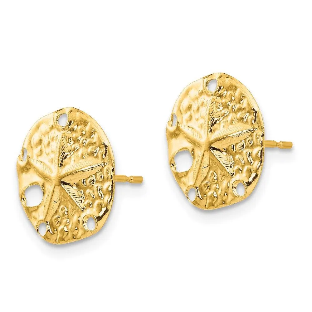 Madi K Kid's 14k  Sand Dollar Post Earrings
