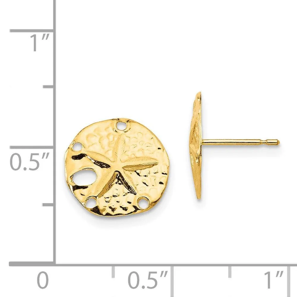 Madi K Kid's 14k  Sand Dollar Post Earrings