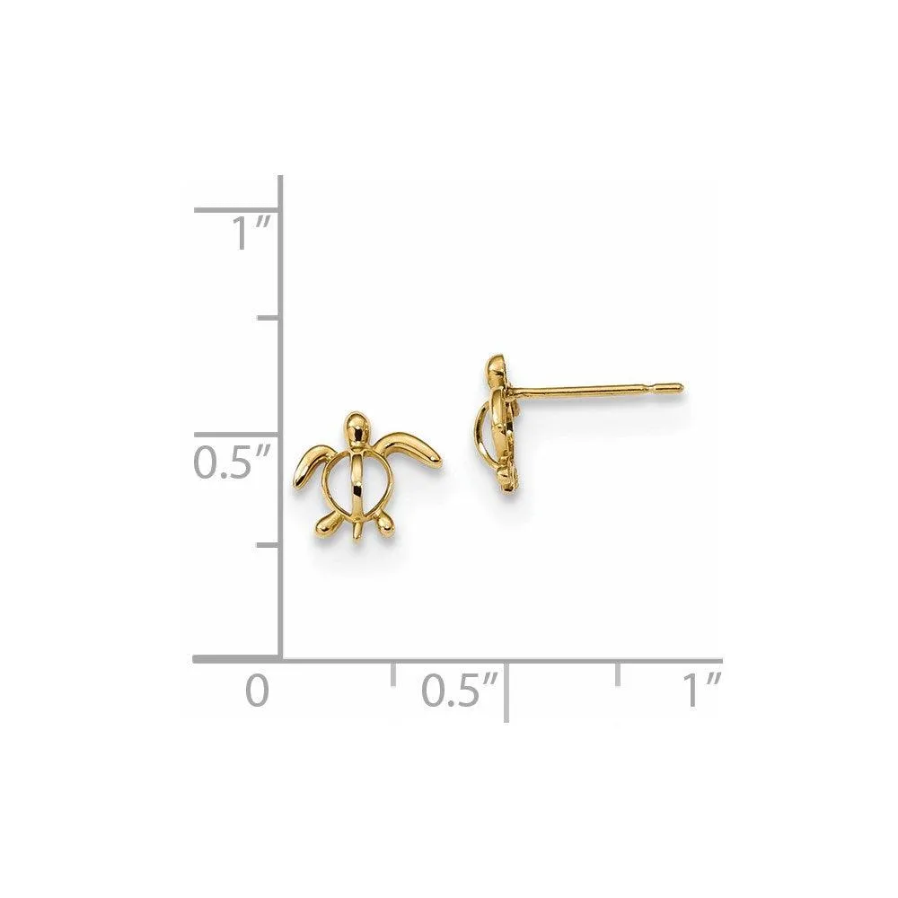 Madi K Kid's 14k   Sea Turtle Post Earrings