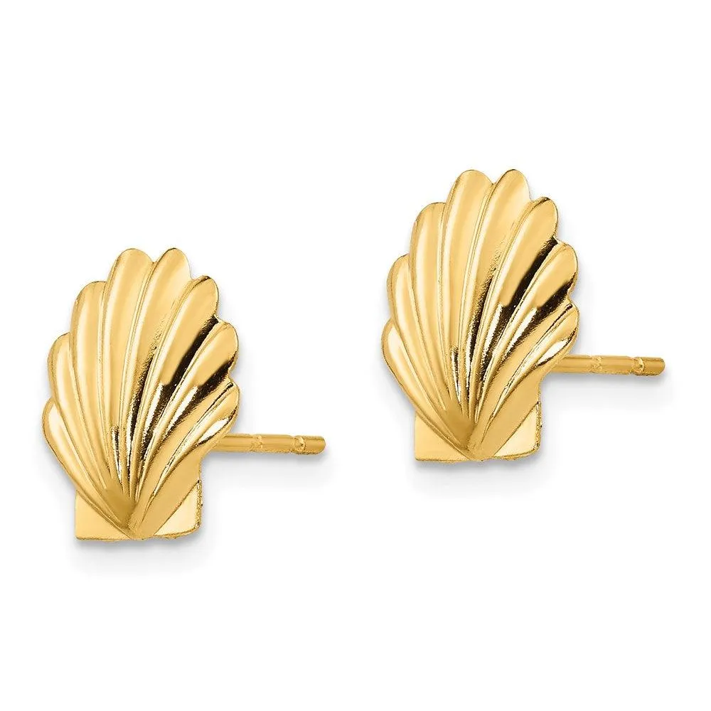 Madi K Kid's 14k  Shell Post Earrings