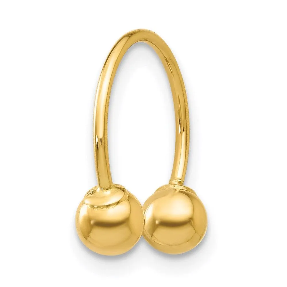Madi K Kid's 14k  Single Beaded Half Hoop Screwback Earring