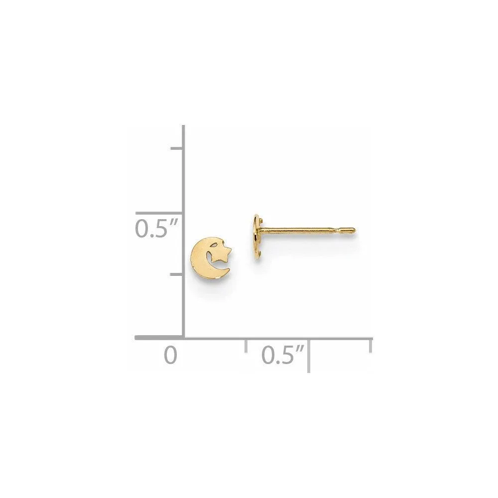 Madi K Kid's 14k   Star and Moon Post Earrings