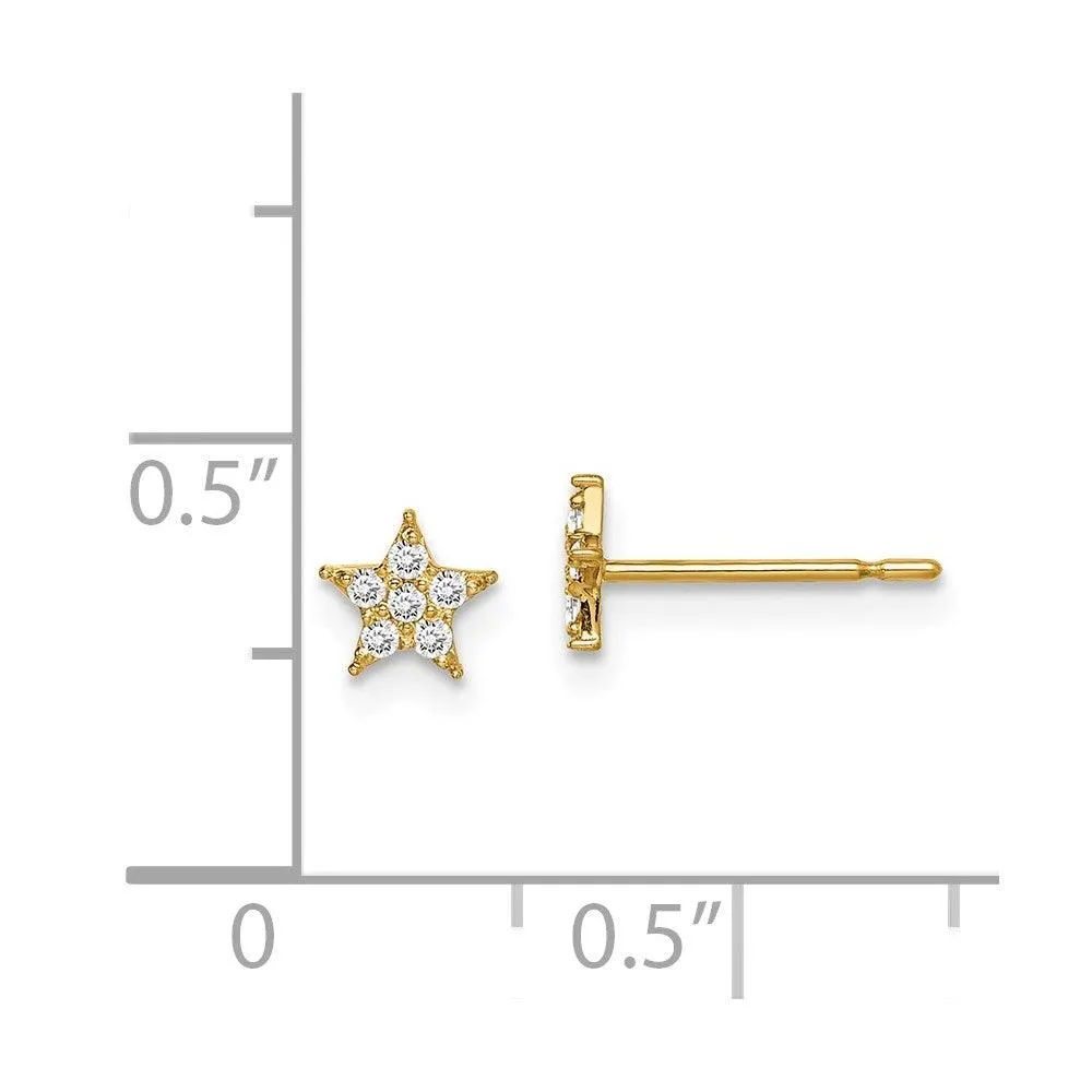 Madi K Kid's 14k  Star CZ Earrings