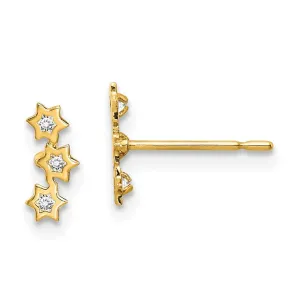 Madi K Kid's 14k  Stars CZ Earrings
