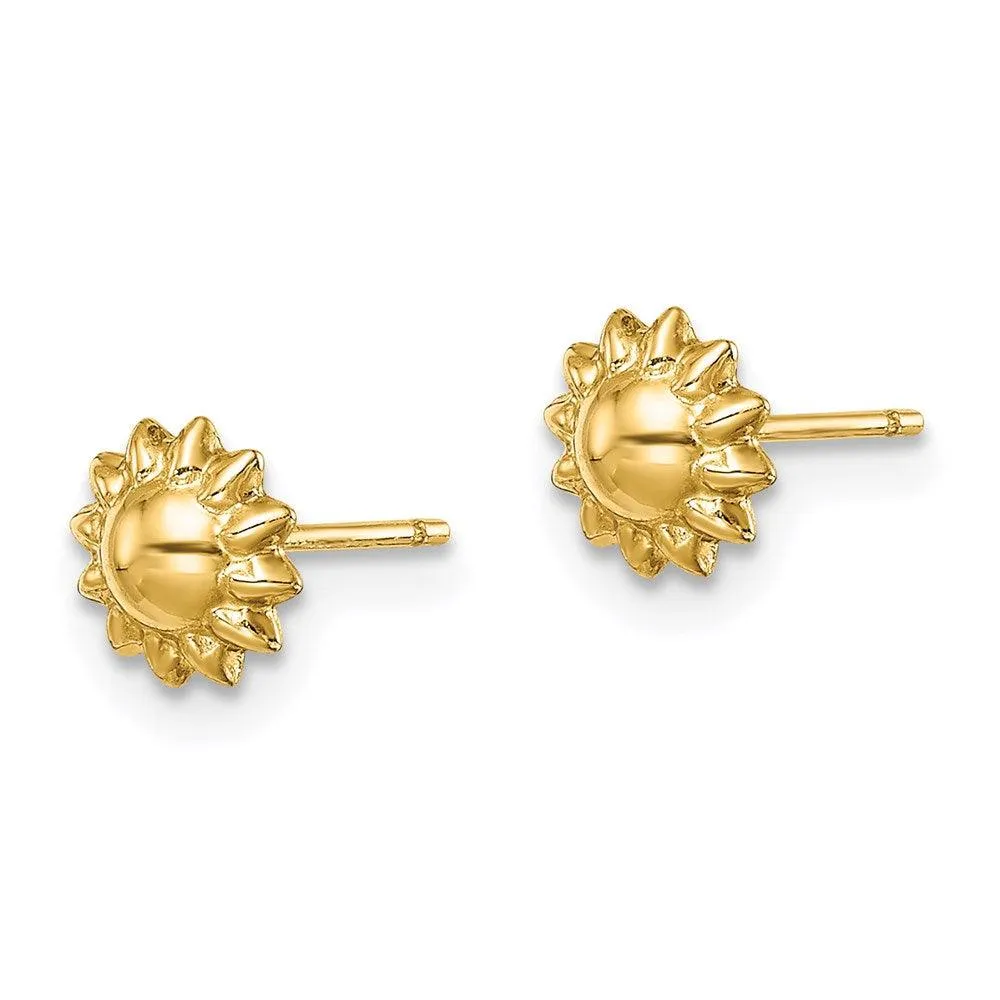 Madi K Kid's 14k  Sunflower Post Earrings