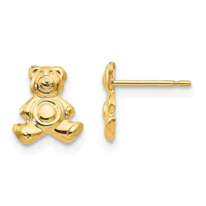Madi K Kid's 14k  Teddy Bear Post Earrings