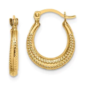 Madi K Kid's 14k  Textured Hoop Earrings
