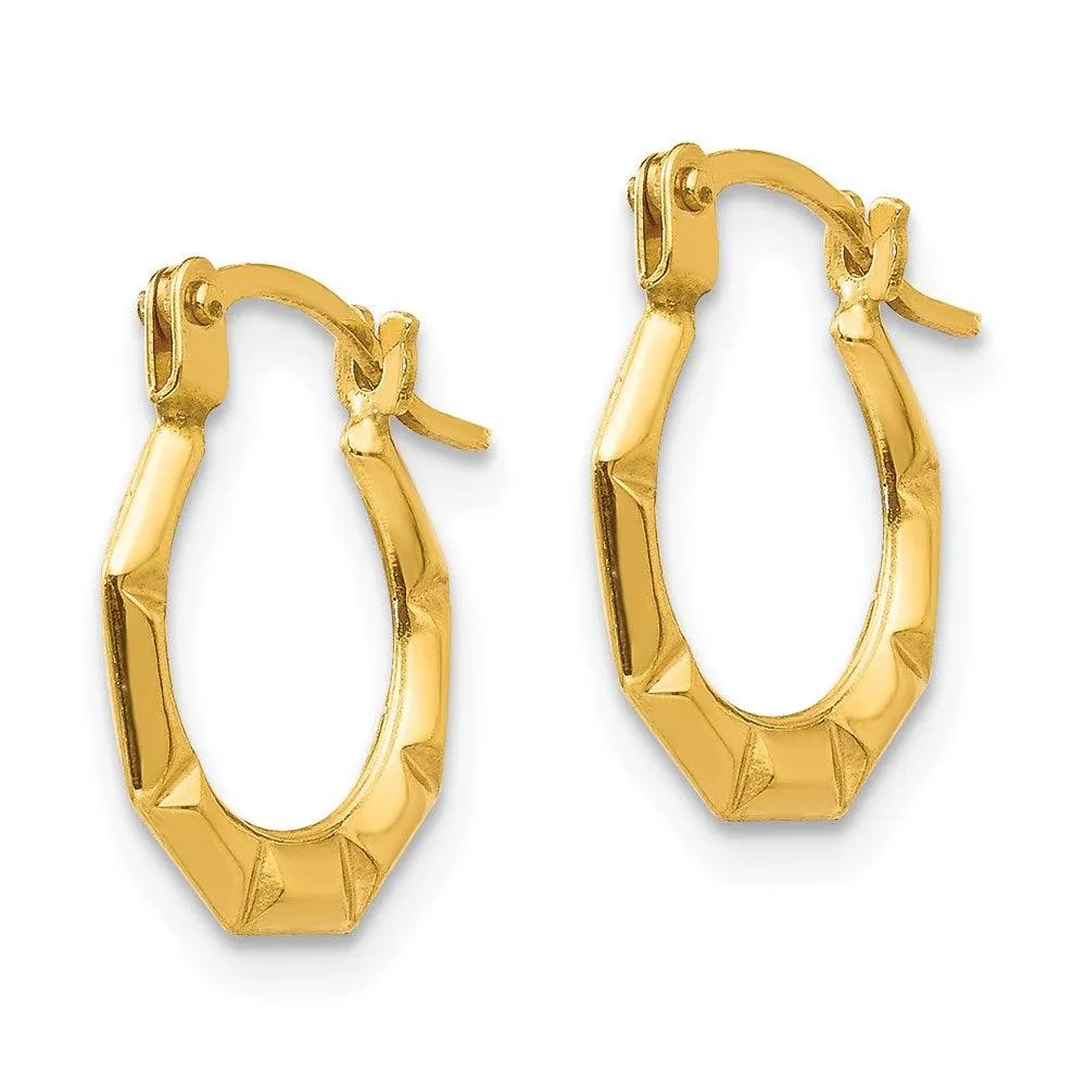 Madi K Kid's 14k  Tiny Hollow Hoop Earrings