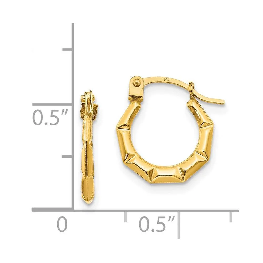 Madi K Kid's 14k  Tiny Hollow Hoop Earrings