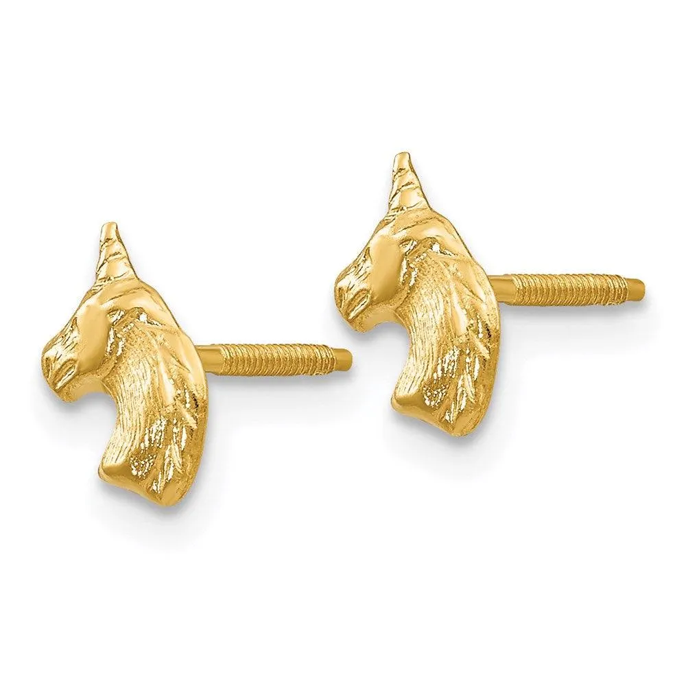 Madi K Kid's 14k  Unicorn Post Earrings