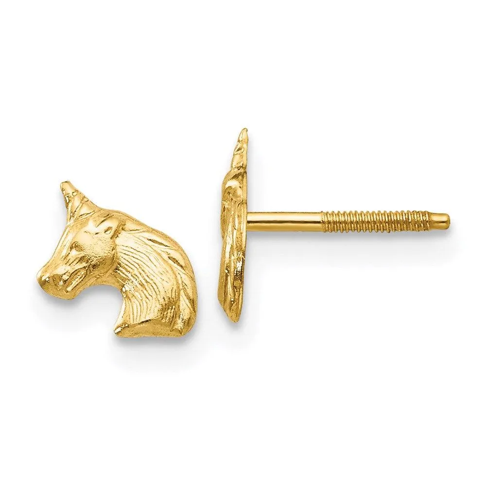 Madi K Kid's 14k  Unicorn Post Earrings