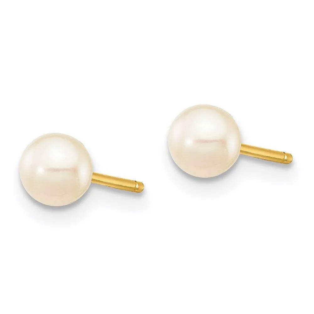 Madi K Kid's 14k  White FWC Pearl 15 Necklace, Earrings & 5.5 Bracelet 3pc Set