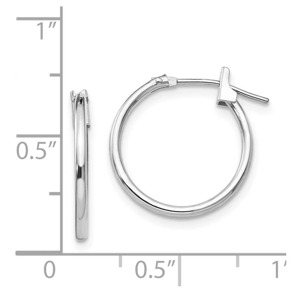 Madi K Kid's 14k White Gold  1.25mm Hoop Earrings