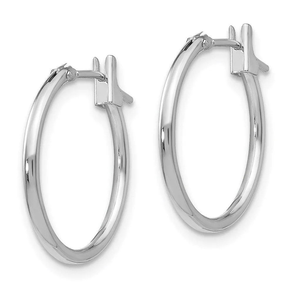 Madi K Kid's 14k White Gold  1.25mm Hoop Earrings