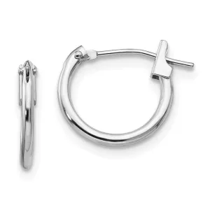 Madi K Kid's 14k White Gold  1.25mm Hoop Earrings