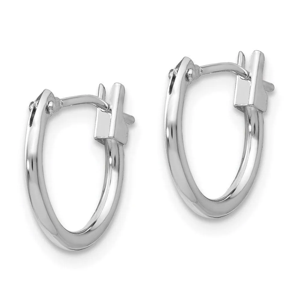 Madi K Kid's 14k White Gold  1.25mm Hoop Earrings