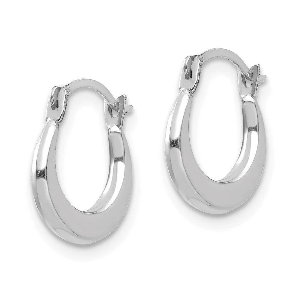 Madi K Kid's 14k White Gold  1.70mm Hoop Earrings