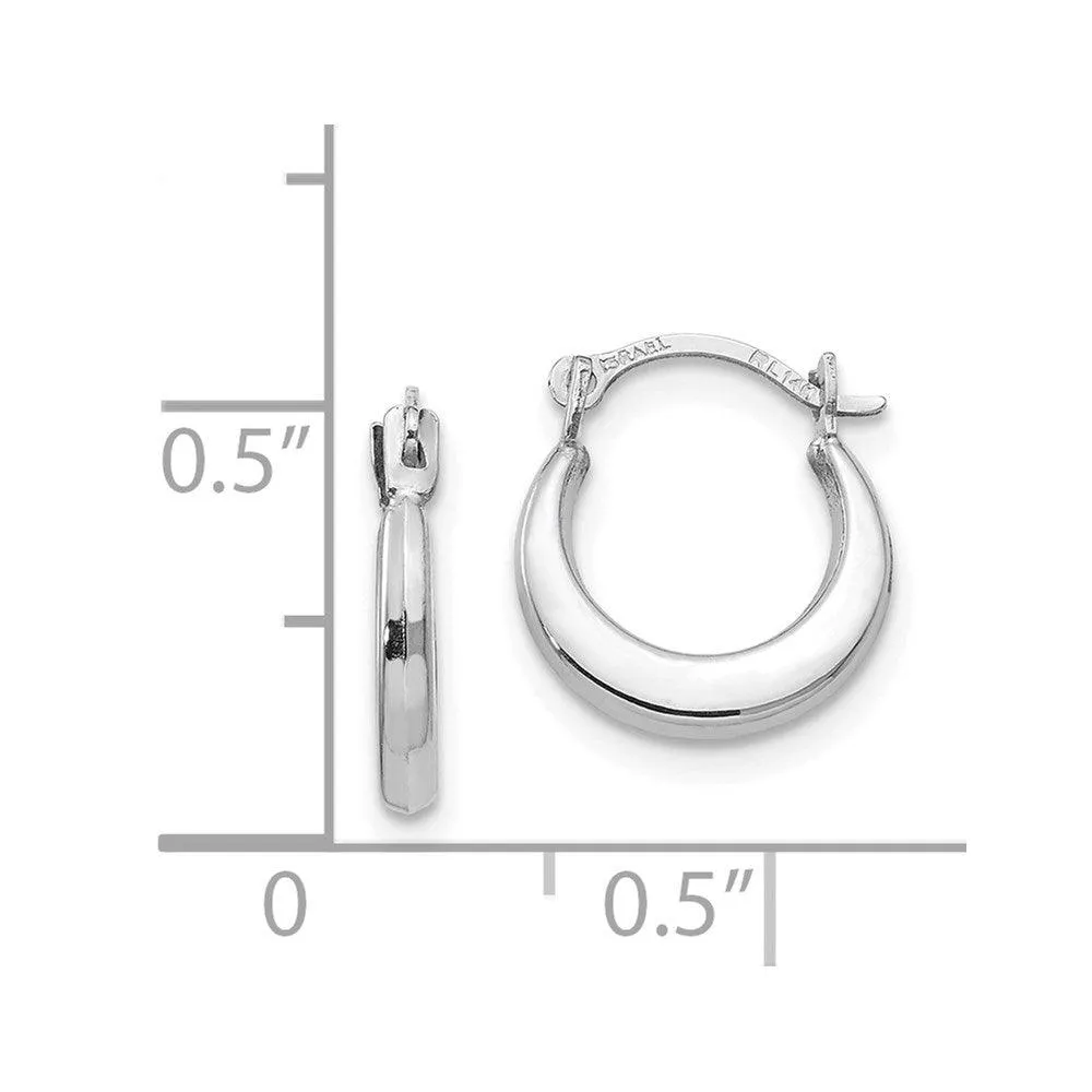 Madi K Kid's 14k White Gold  1.70mm Hoop Earrings