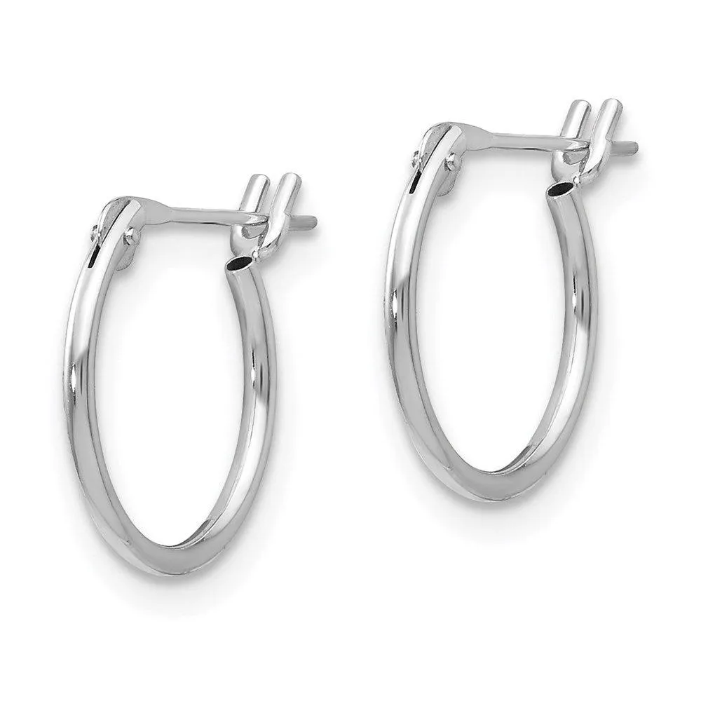 Madi K Kid's 14k White Gold  1mm Hoop Earrings