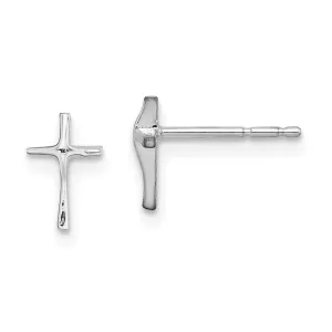 Madi K Kid's 14k  White Gold Cross Post Earrings