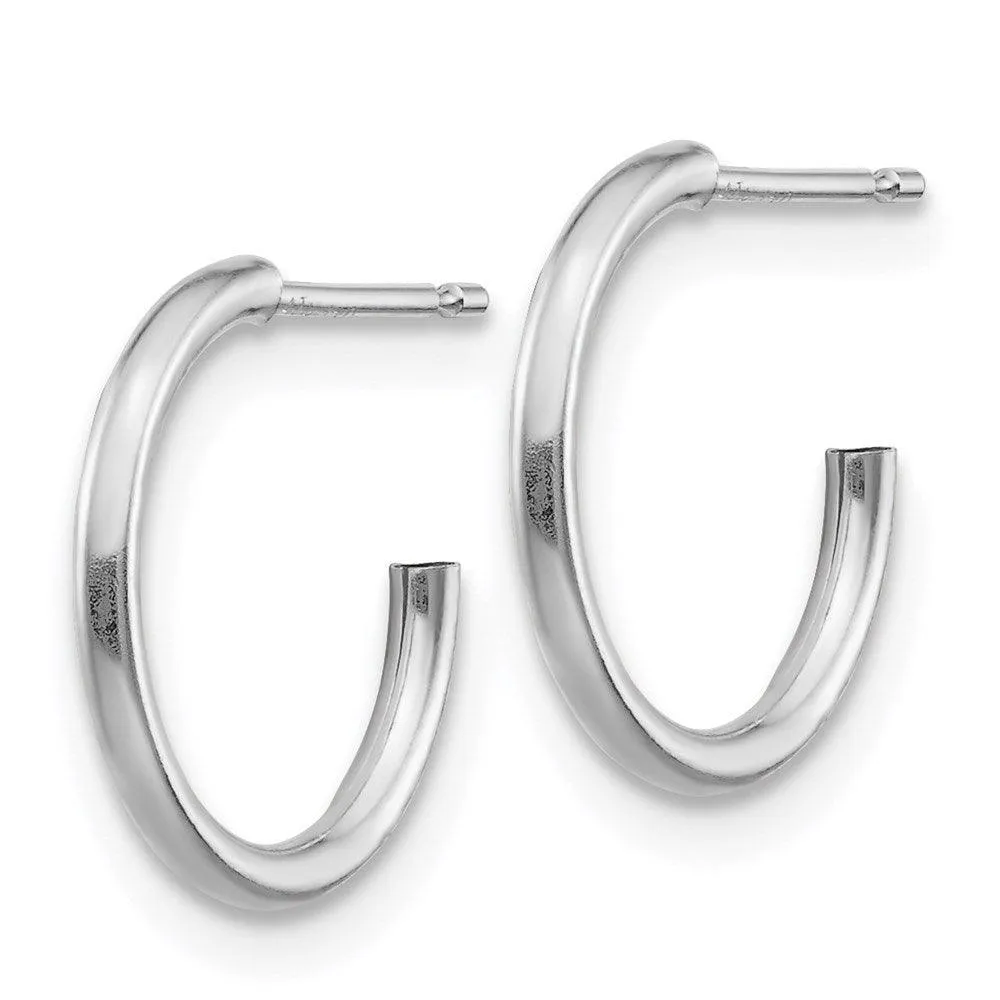 Madi K Kid's 14k White Gold  Hoop Earrings