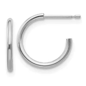 Madi K Kid's 14k White Gold  Hoop Earrings