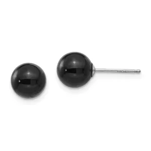 Madi K Kid's 14k White Gold  Onyx Bead Earrings