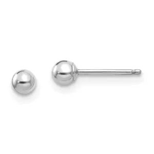 Madi K Kid's 14k White Gold  Polished 3mm Ball Post Earrings
