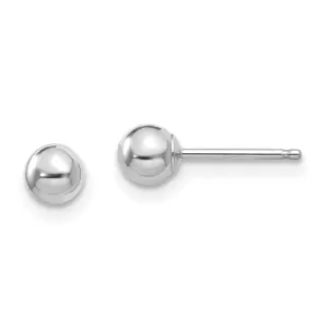 Madi K Kid's 14k White Gold  Polished 4mm Ball Post Earrings