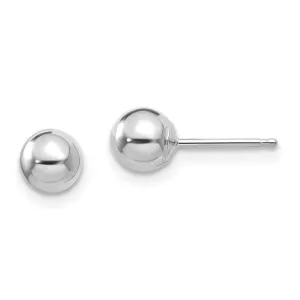 Madi K Kid's 14k White Gold  Polished 5mm Ball Post Earrings