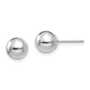 Madi K Kid's 14k  White Gold Polished 7mm Ball Post Earrings