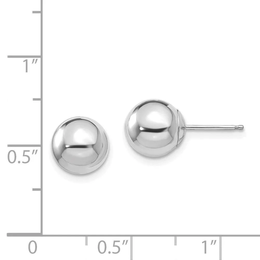 Madi K Kid's 14k White Gold  Polished 8mm Ball Post Earrings