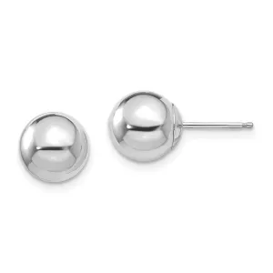 Madi K Kid's 14k White Gold  Polished 8mm Ball Post Earrings
