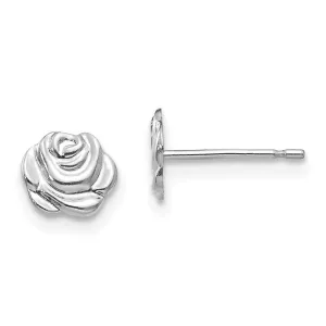 Madi K Kid's 14k White Gold  Polished Rose Post Earrings