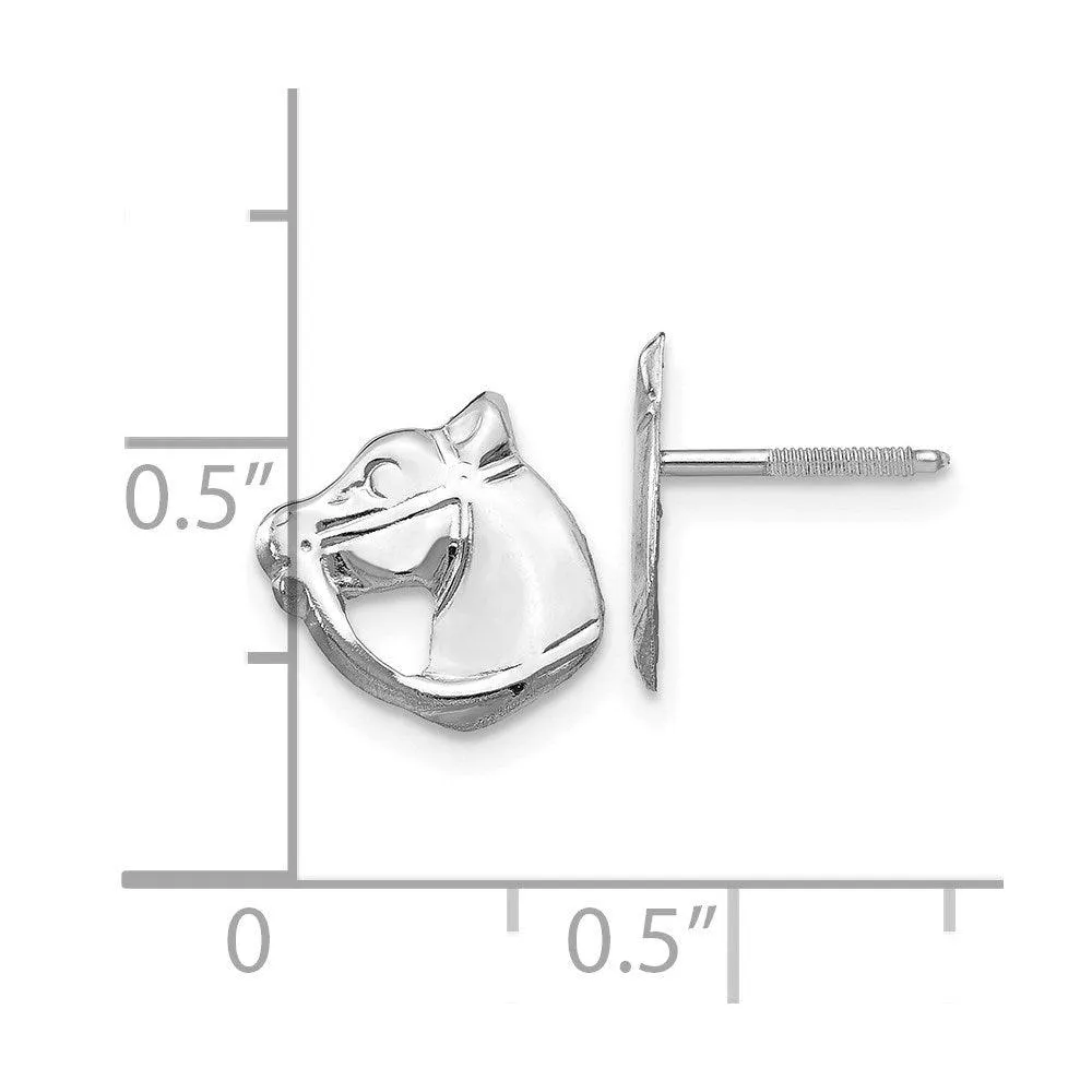 Madi K Kid's 14kw  Screwback Horse Post Earrings