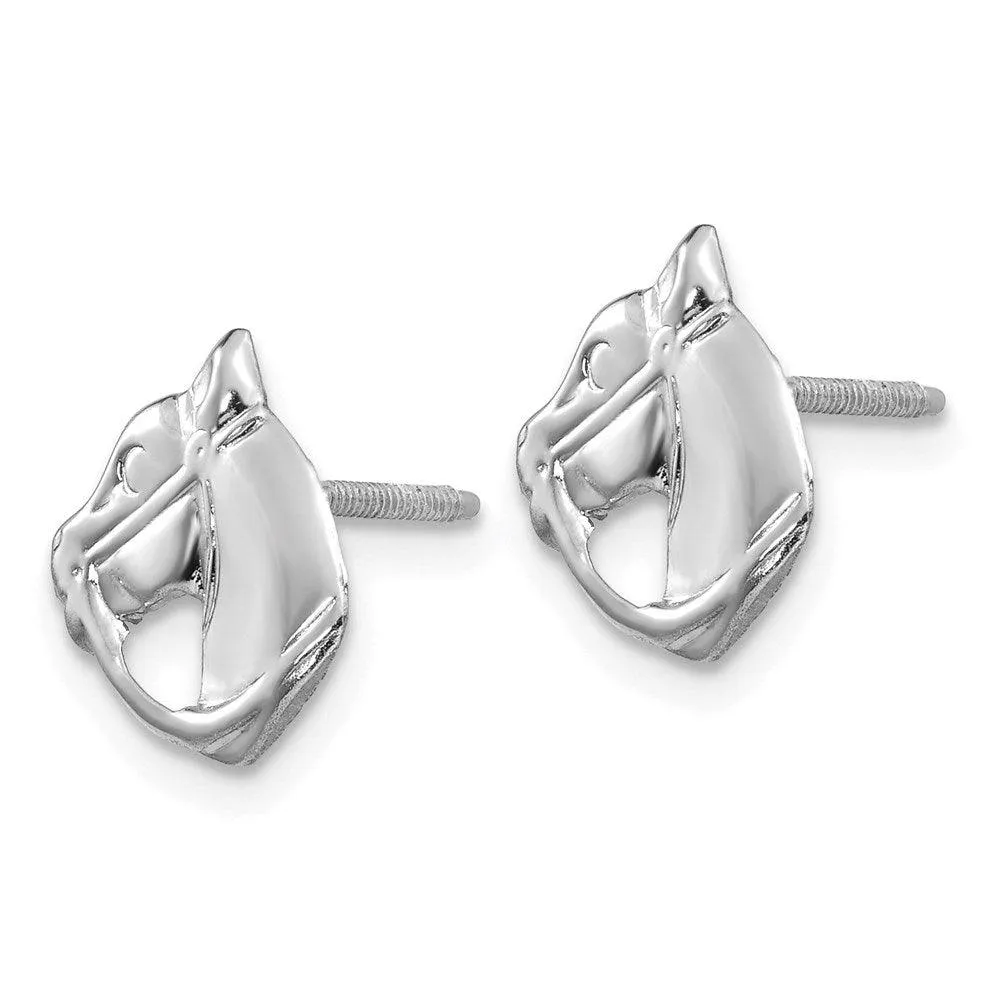 Madi K Kid's 14kw  Screwback Horse Post Earrings