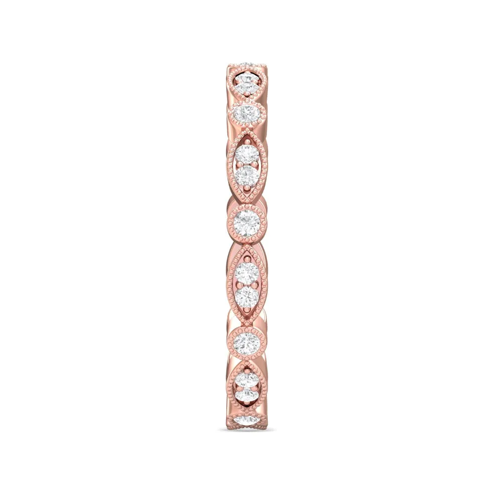 Martin Flyer 14k Rose Gold Diamond Eternity Band