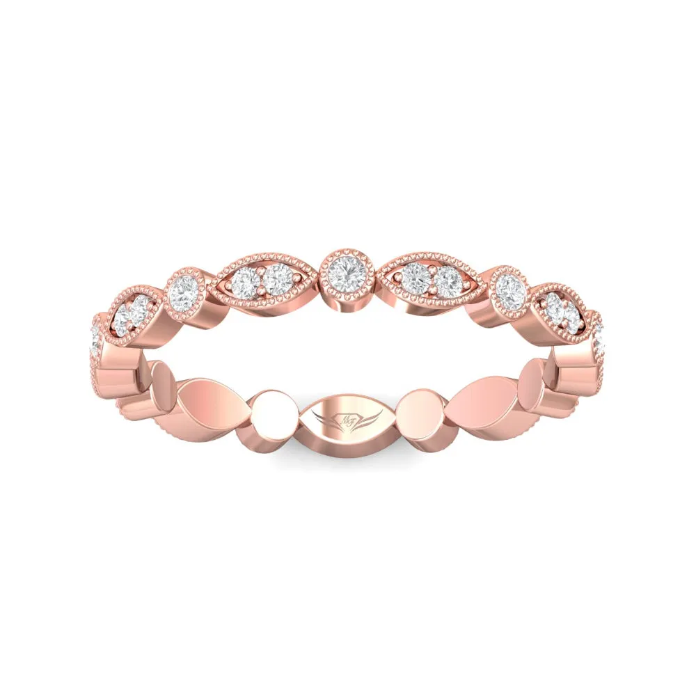 Martin Flyer 14k Rose Gold Diamond Eternity Band