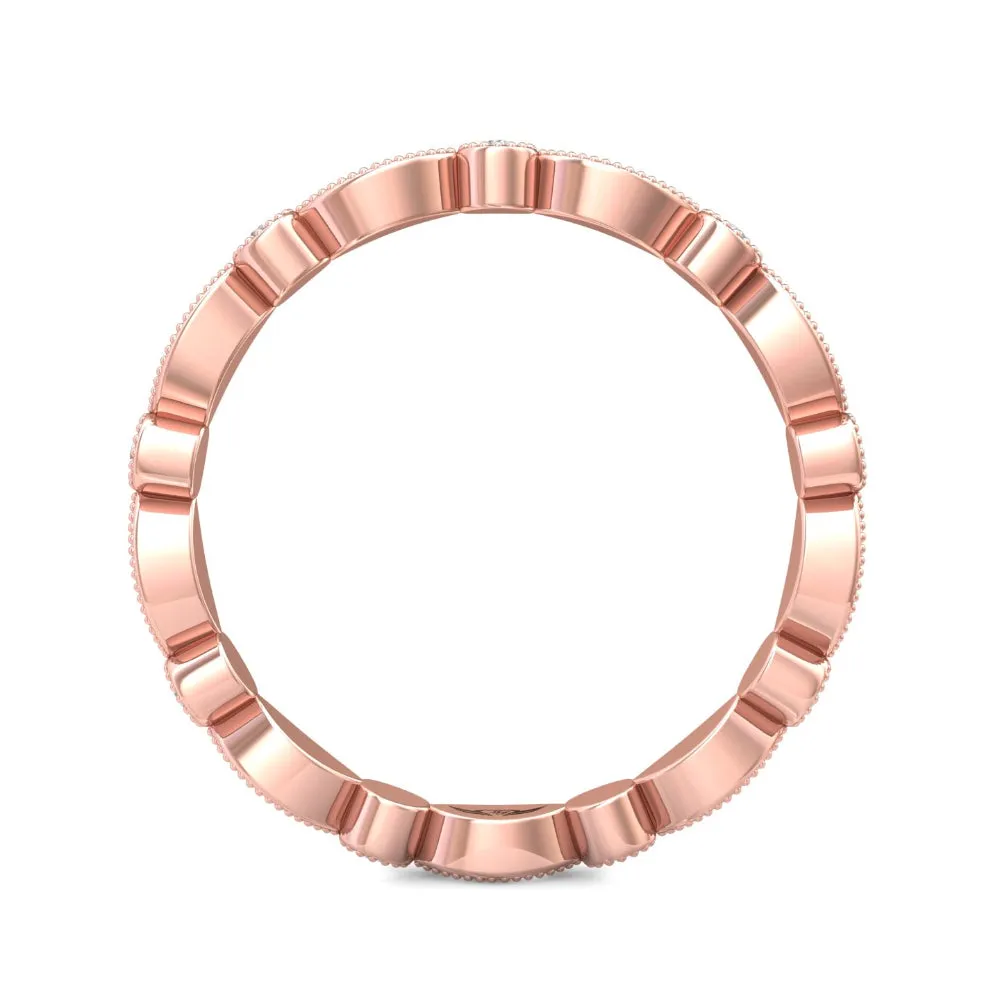 Martin Flyer 14k Rose Gold Diamond Eternity Band