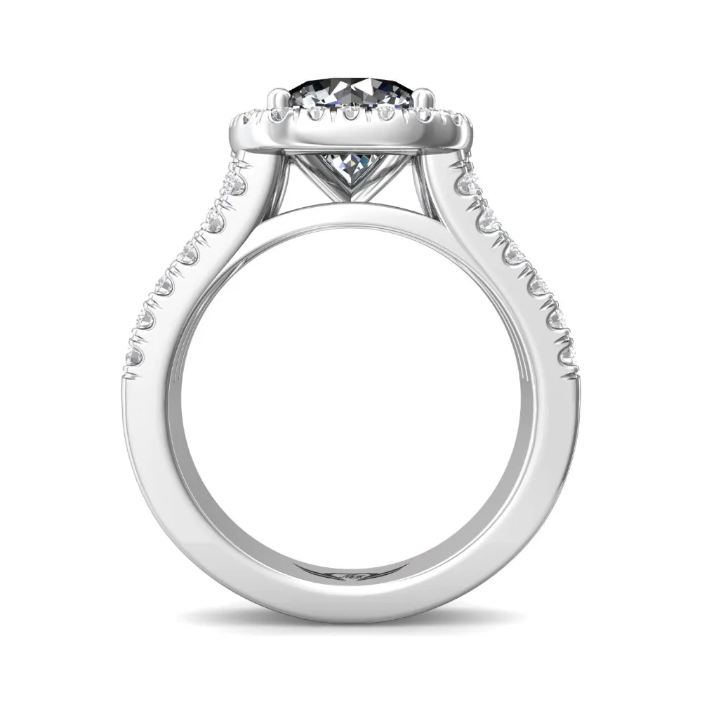 Martin Flyer 14k Round-Cut Diamond Halo Engagement Ring
