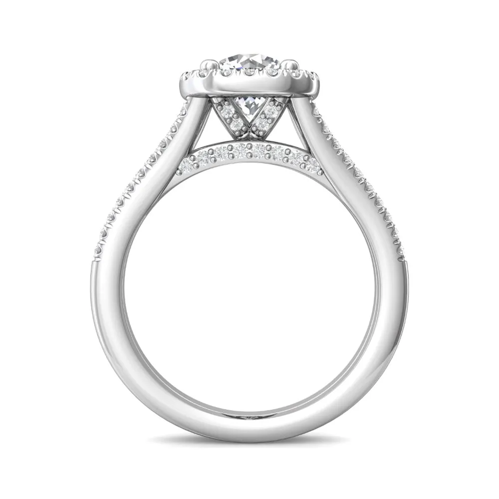 Martin Flyer 14k Round-Cut Diamond Halo Engagement Ring