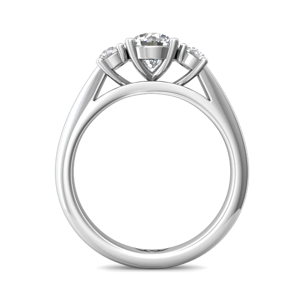 Martin Flyer 14k Round-Cut Three Stone Diamond Engagement Ring