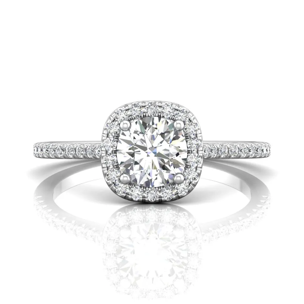 Martin Flyer 14k Round Diamond Halo Engagement Ring