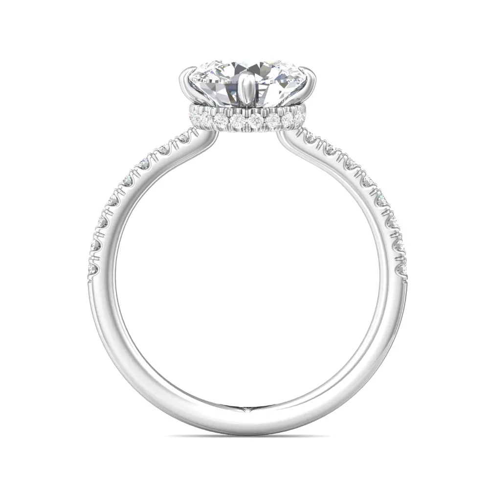 Martin Flyer 14k Round Diamond Micropav Engagement Ring