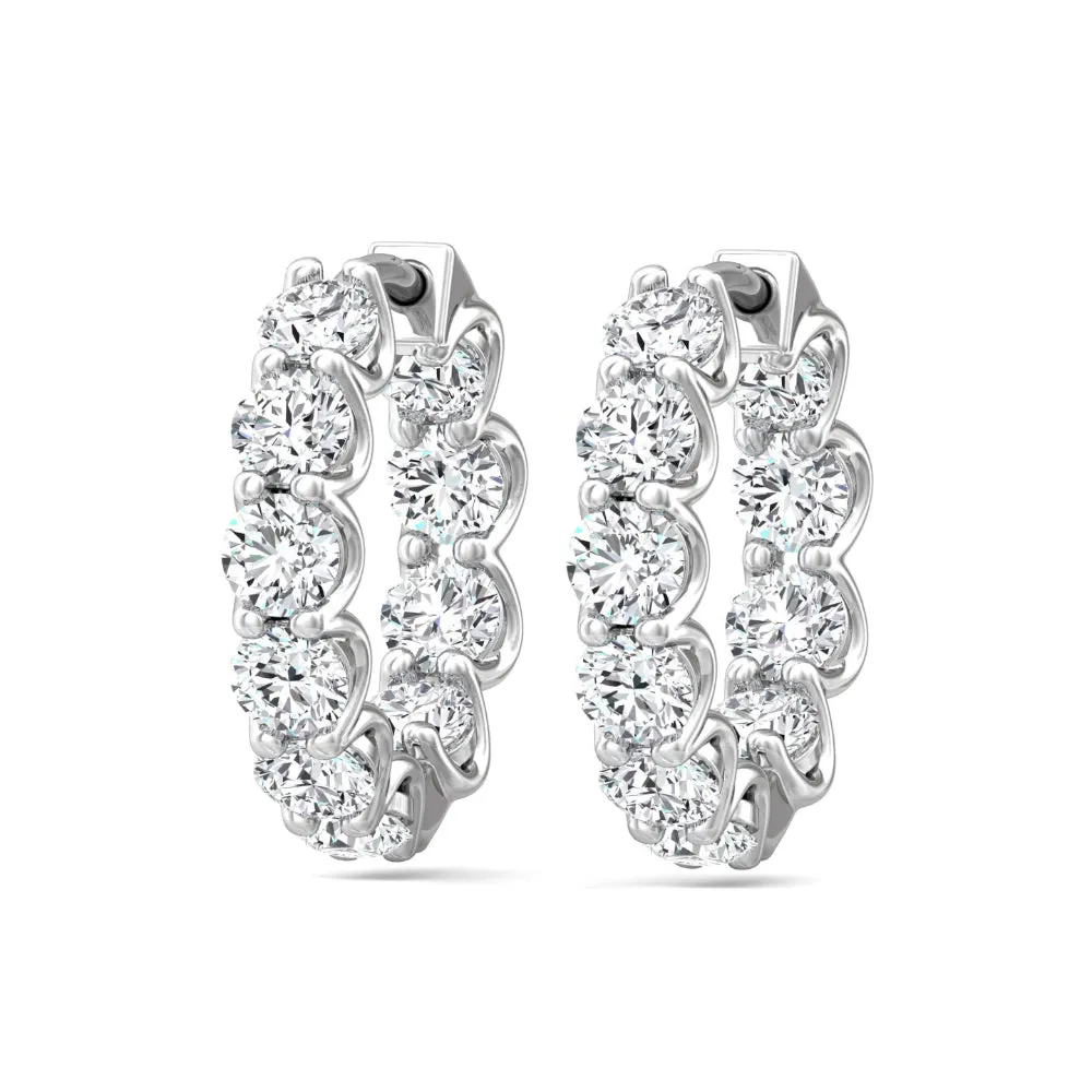 Martin Flyer Diamond Hoop Earrings